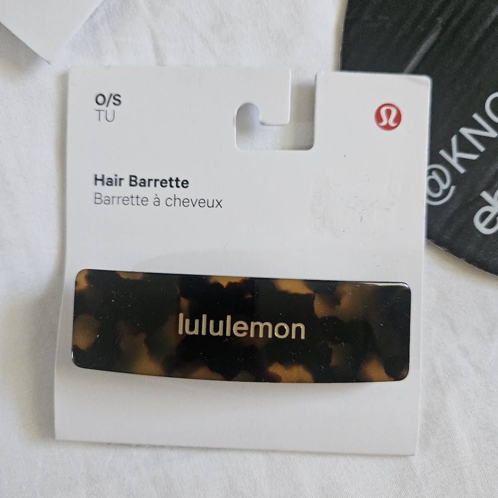 Lululemon Hair Barrette Clip White Brown Blue New LOT OF 3 - Picture 4 of 6